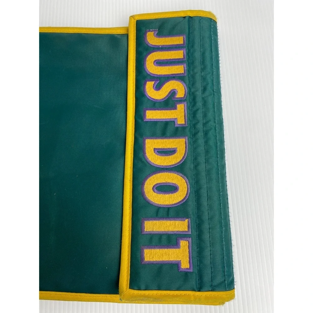 Vintage 1995 Nike Just Do It Mead Trapper Folder Green Yellow Retro Rare